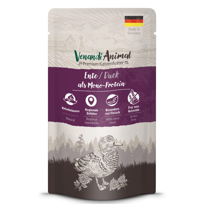 Voordeelpakket Venandi Animal Monoproteïne 12 x 125 g - Eend