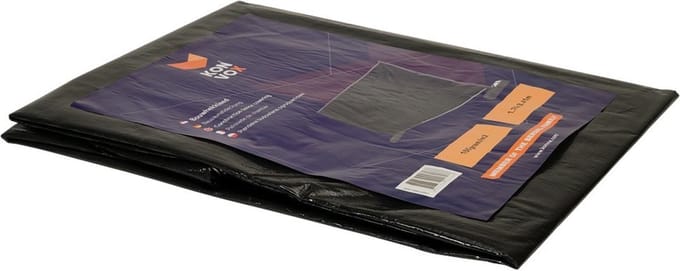 Zwart bouwhekzeil 176x341cm 150gr/m²