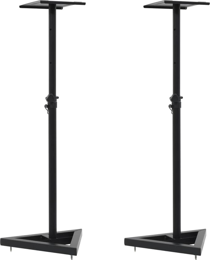 vidaXL - Monitorspeakerstandaards - 2 - st - staal - zwart