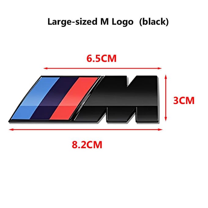 Auto M Logo Spatbord Zijembleem Achterklep Badge Sticker Accessoires Voor BMW E34 E46 E39 E38 E90 E60 E36 F30 F30 F10 E92 E38 E91 zwart
