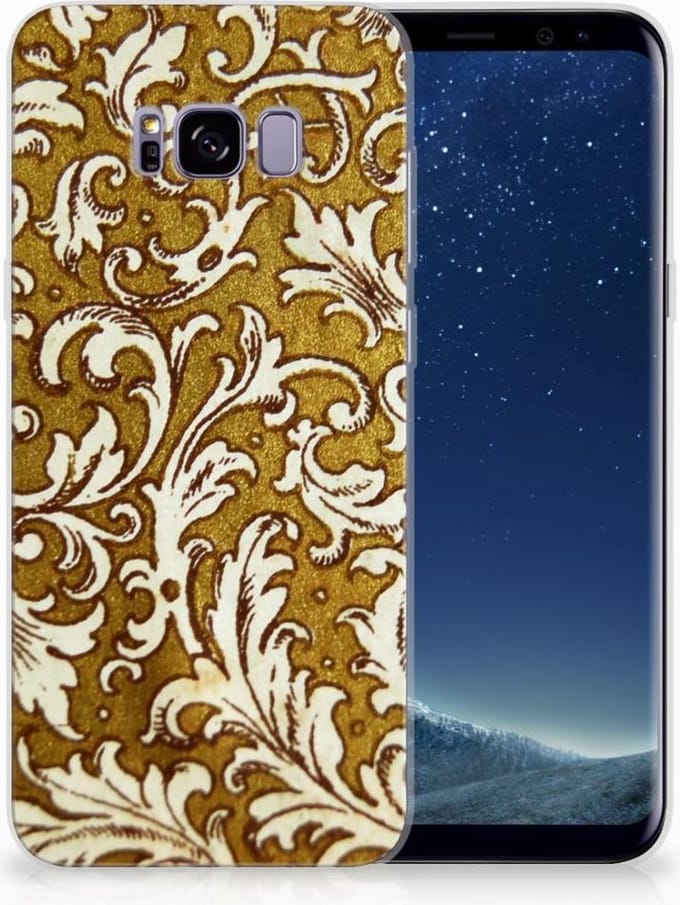 Siliconen Hoesje Samsung Galaxy S8 Plus Barok Goud