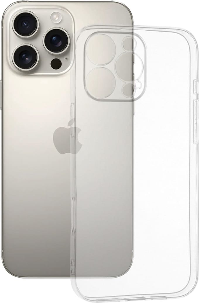 Hoesje geschikt voor Apple iPhone 16 Pro Max - Techsuit Clear Silicone Back Cover - Transparant