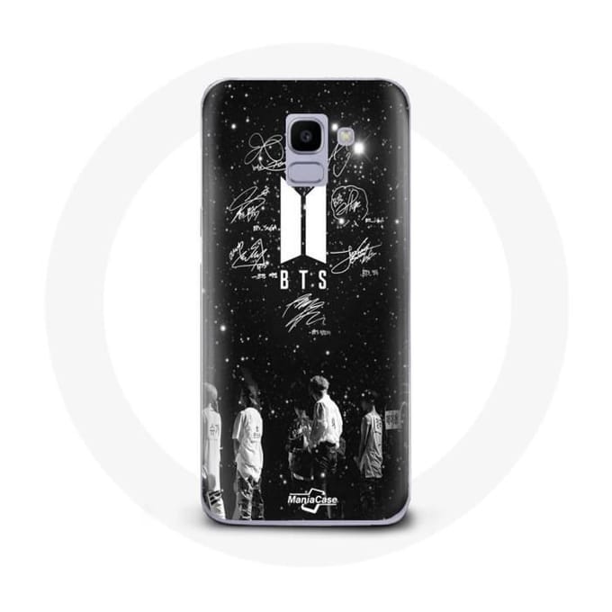 Coque - BTS - Samsung Galaxy J6 2018 - Souple - Noir - Signature Members