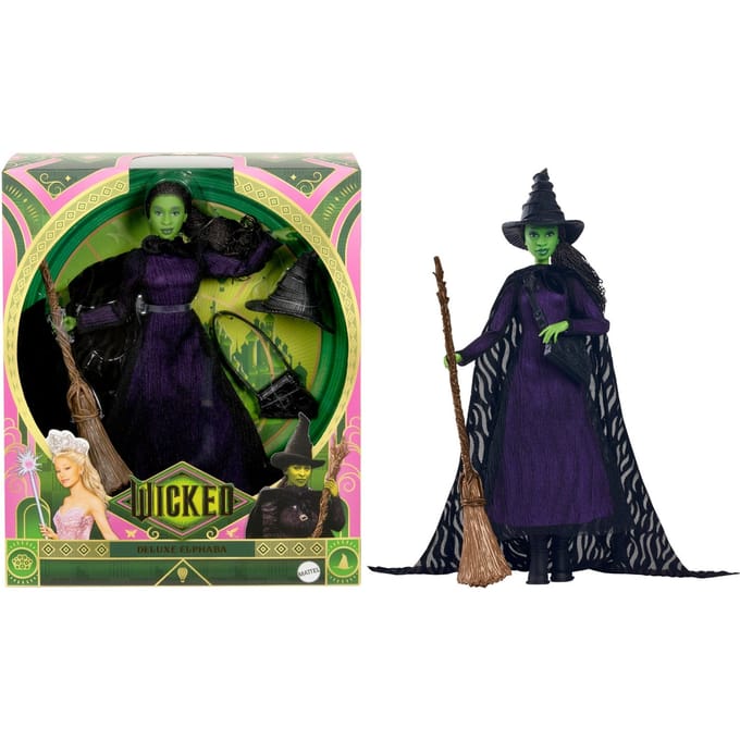Mattel-Wicked-Elphaba pop met gevlochten haar en meerdere poses - Wicked - HXY38