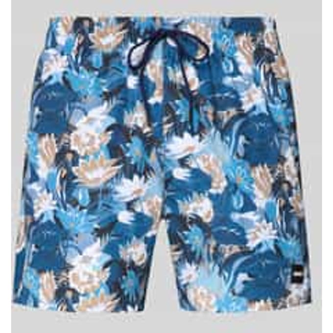 regular fit zwembroek met all-over motief model 'PIRANHA'
