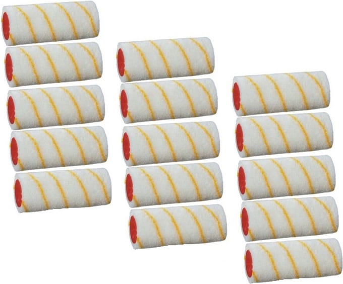 Benson Verfrollers - 15x - 10 cm - vachtrollers - schilderbenodigdheden - voor muren, wanden en plafonds