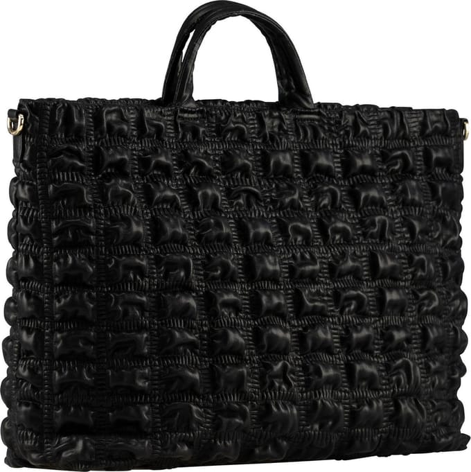 JOST schoudertas met laptopvak Senja Tote Bag Black zwart
