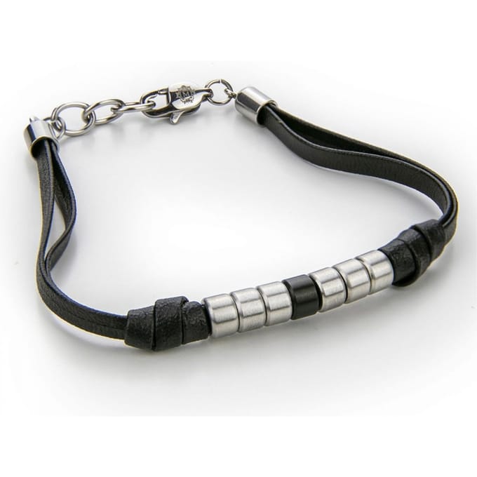 Monomen Men's Genuine Leather Bracelet MM10829SB