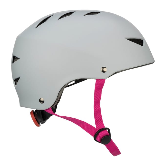 Nijdam Skate Helm - Verstelbaar - Maat S - 50-54 cm - Grijs/Roze