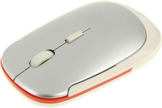 Let op type!! Ultradunne 2 4 GHz draadloze optische muis met ingebouwde USB-aansluiting  afstand werken: 10m(Silver)