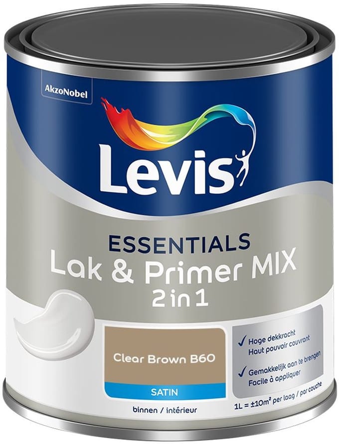 Levis - Essentials Lak & Primer Mix - Clear Brown B60 - Mengverf - 1 L