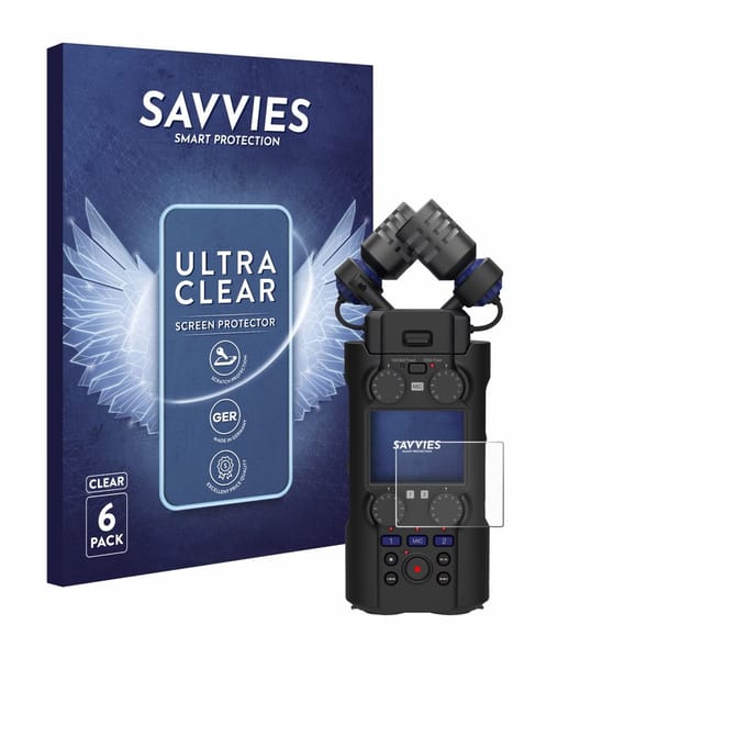 Savvies - Screenprotector voor Zoom H5 Studio - Folie Beschermfolie transparant 6 Stuks