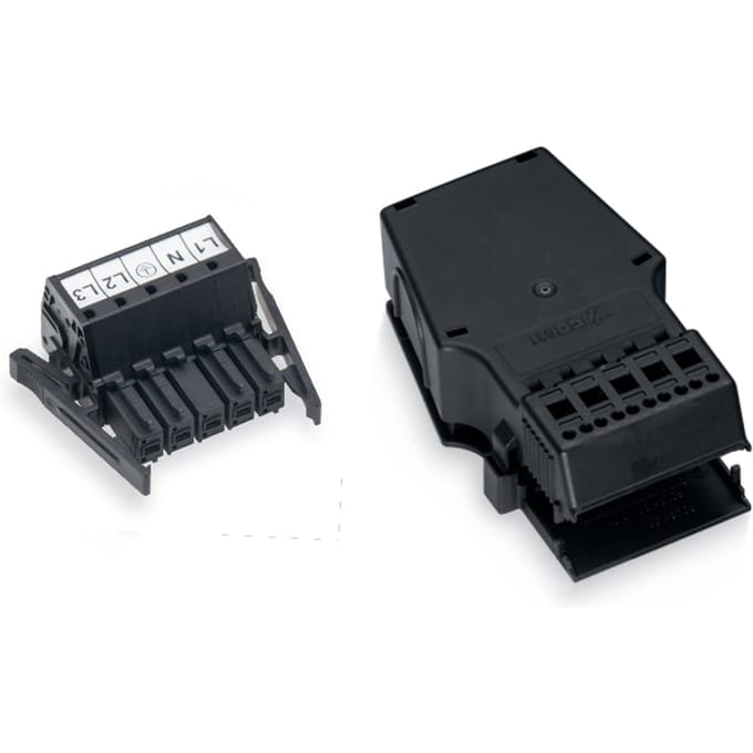 Wago 5-Pool Socket Met Trekontlasting Behuizing - 831-3105/1019-004 [5 Stuks]