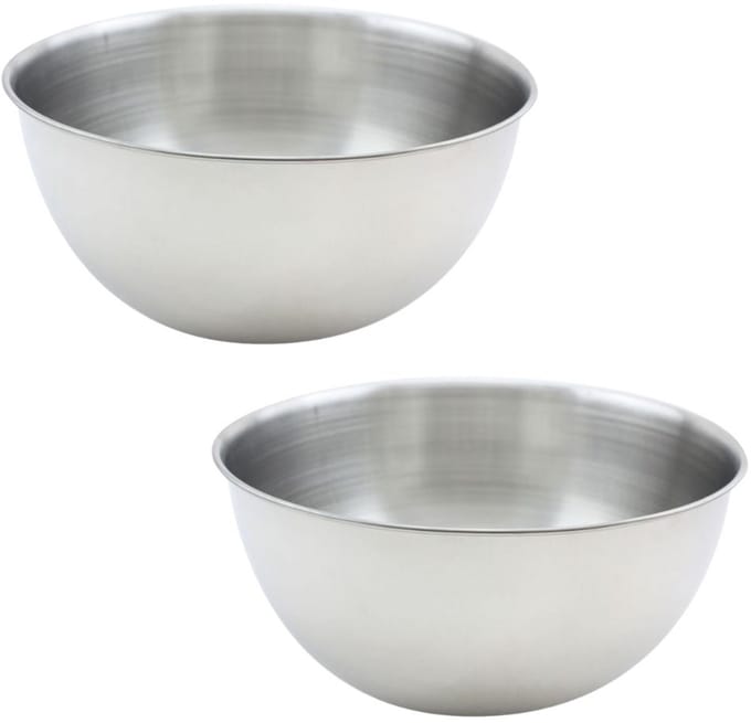 Set van 2 RVS mengkommen van 20,5 cm diameter Fackelmann Basic
