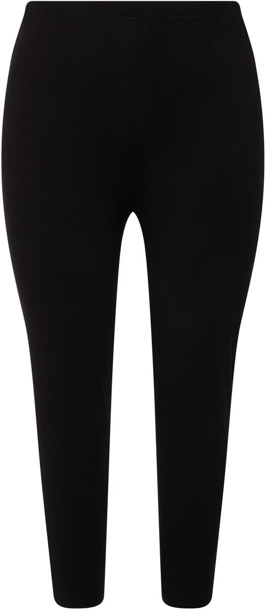 Ulla Popken - Dames - 7/8-legging elastische tailleband - Zwart - Maat 66+