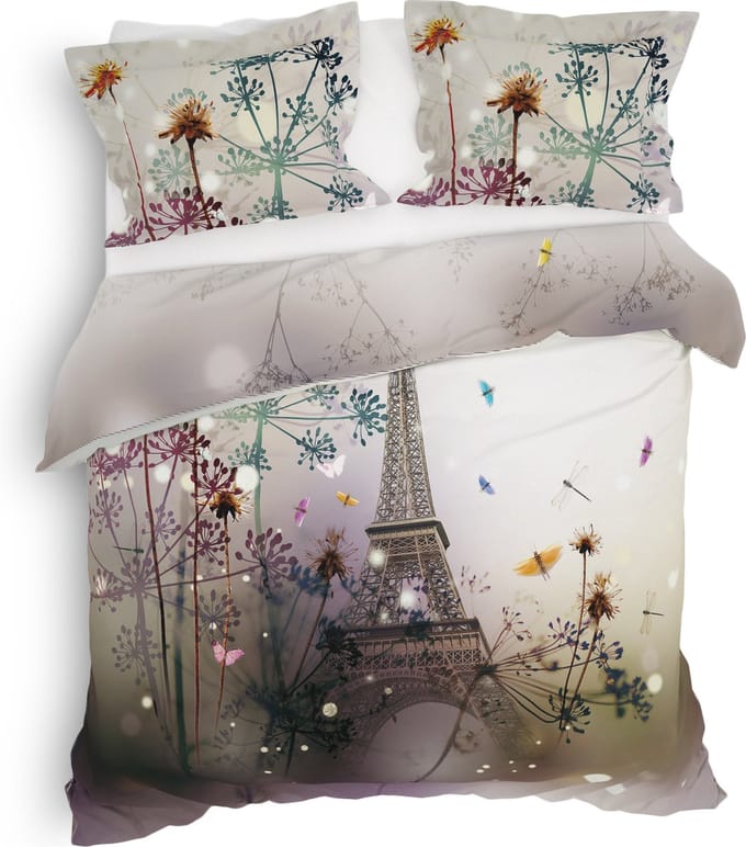 Heckett & Lane Aimy Dekbedovertrek - Lits-jumeaux - 260x200/220 cm - White/Grey