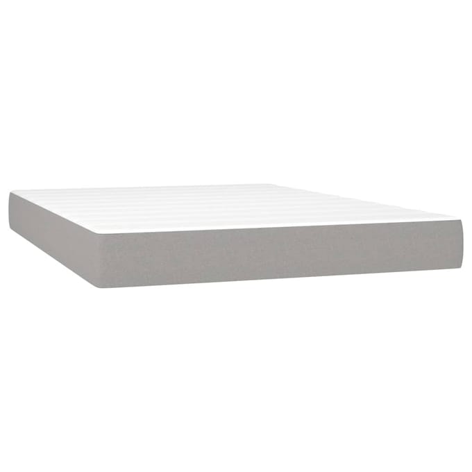 vidaXL - Pocketveringmatras - medium - full - 137x190x20 - cm - stof - lichtgrijs