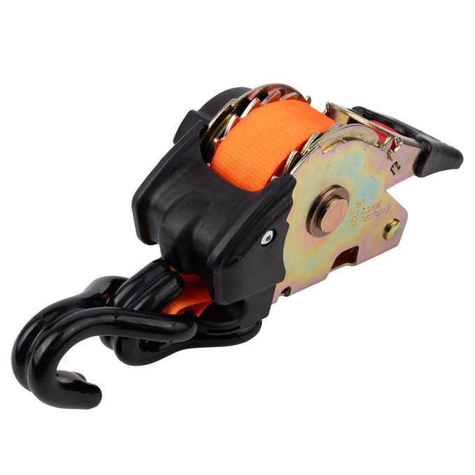 Zelfoprollende spanband met ratel/haak 25mm 3m 600daN