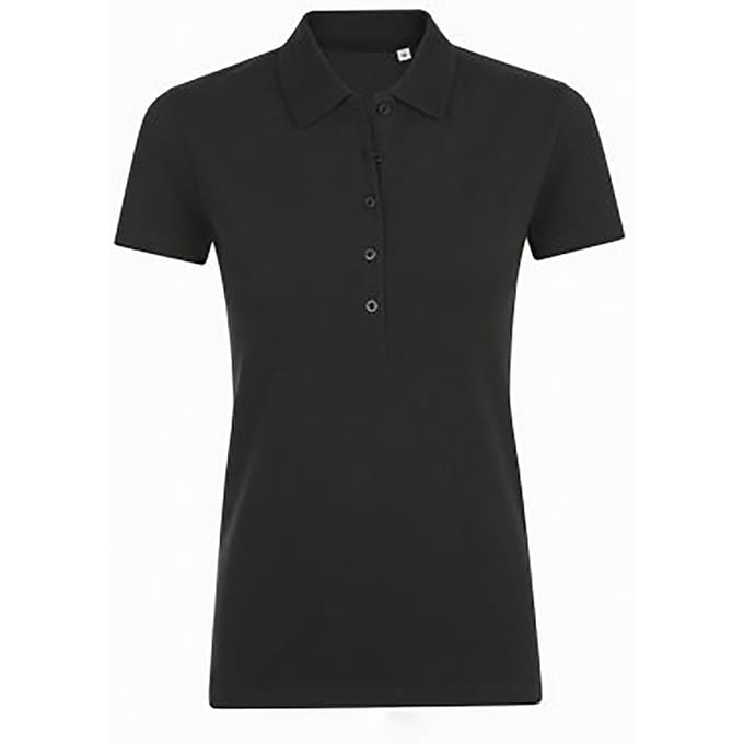 SOLS Dames/dames Phoenix Phoenix Polo met Korte Mouwen (Zwart)