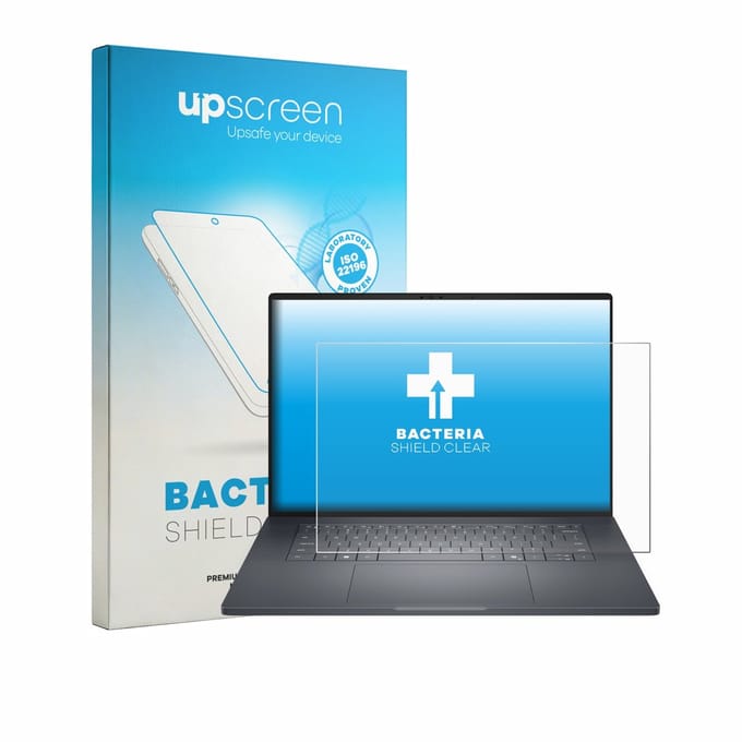 upscreen - Screenprotector voor Dell Pro Precision 7 Series 16 - Folie Beschermfolie transparant antibacterieel