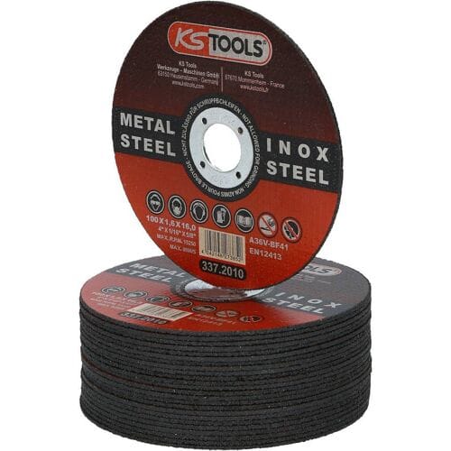 KS Tools 337.2010 Doorslijpschijf recht 100 mm 25 stuk(s)