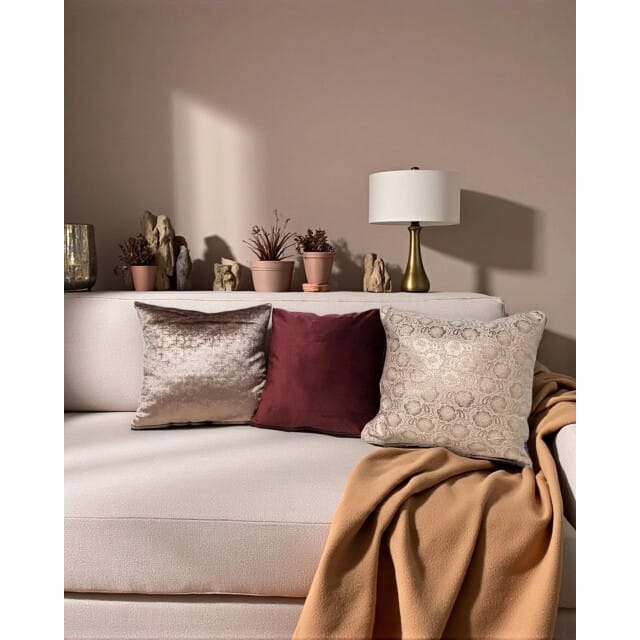 Gek op kussens! Sierkussen mira ivory / rose | 45 x 45 cm | polyester