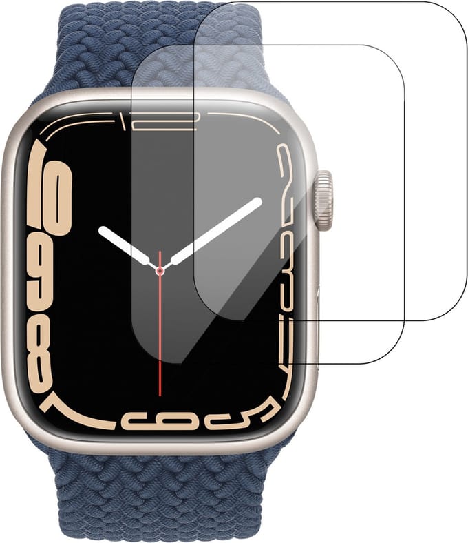 2x Screenprotector geschikt voor Apple Watch SE 44mm 2022 - Full Screen Protector - Gehard Glas