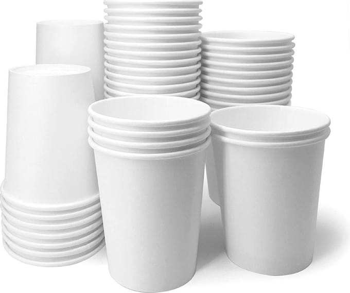 Koffiebeker Wit / Wit / 200ml / 100 stuks / Kartonnen beker / Papieren beker / Drinkbeker