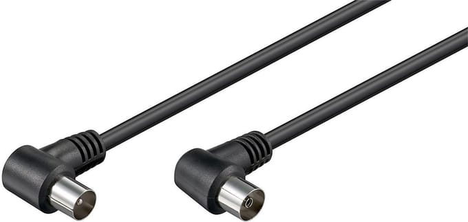 IEC (m) - IEC (v) coaxkabel / haaks - zwart - 7,5 meter