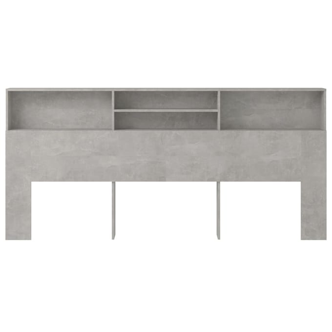 vidaXL - Hoofdbordkast - 220x19x101,5 - cm - betongrijs