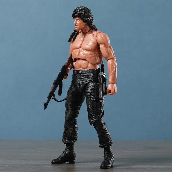 Expédition immédiate Rambo Force Of Freedom SDCC Figurine d'Action Limitée NECA | Modèle de Jouet Fait Main Décor gray
