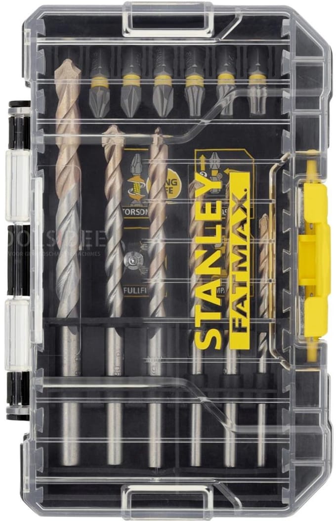 Stanley Boor- En Bitset - Fatmax - Voor Metselwerk/steen/tegels - 19-delig