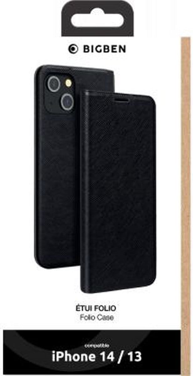 Bigben Connected, Hoesje geschikt voor iPhone 14 - Folio, Zwart