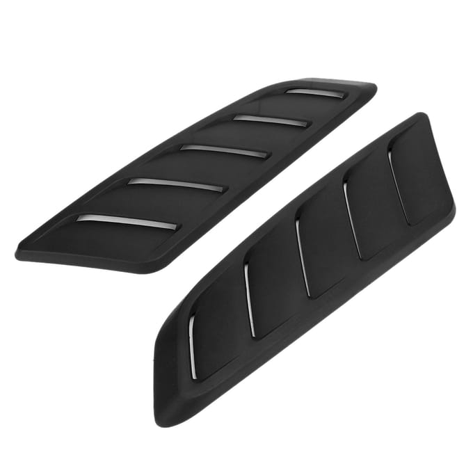 2 Pièces Voiture Auto Modification Capot Prise d'Air Couvercle Ajustement pour Ford Mustang 2015 2017 black