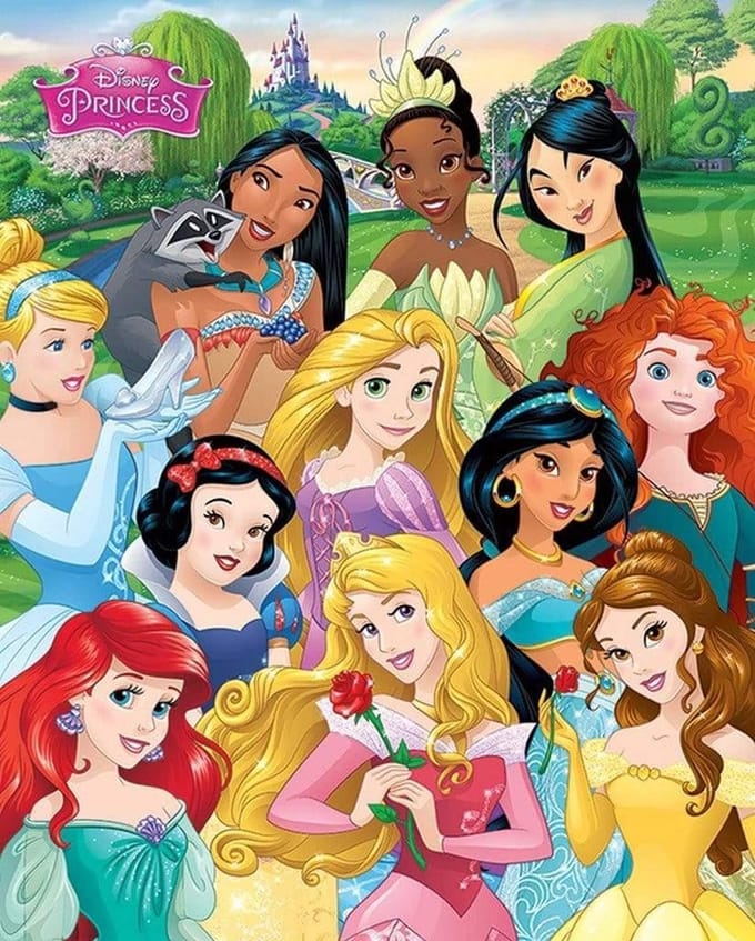 Disney Princess Prinsessen Poster 40x50cm