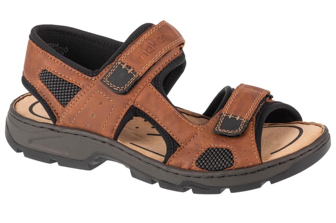 Rieker Sandalen, Heren bruine Sandalen 46 bruin