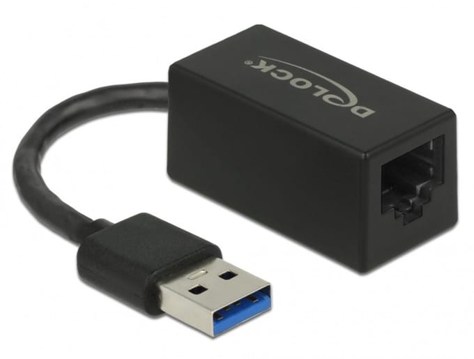 Delock USB Type-A Adapter to Gigabit LAN compact black
