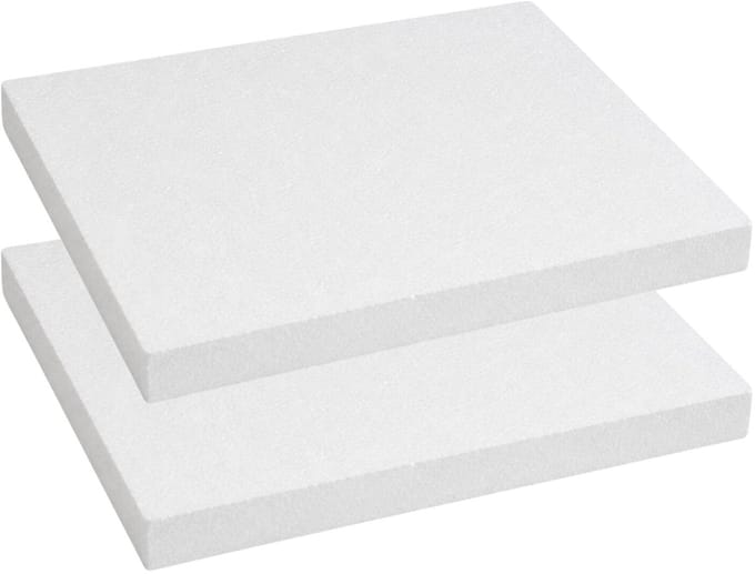 Piepschuim vormen - rechthoek - 2x - 35 x 45 x 4 cm - styropor hobby / DIY vorm - basis knutselfiguren