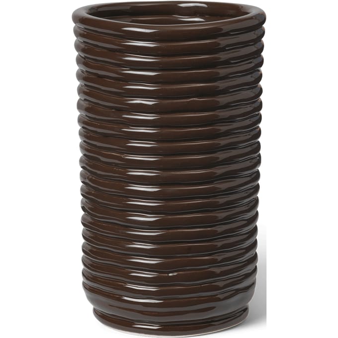 Ferm Living Corduroy Vaas - carob brown