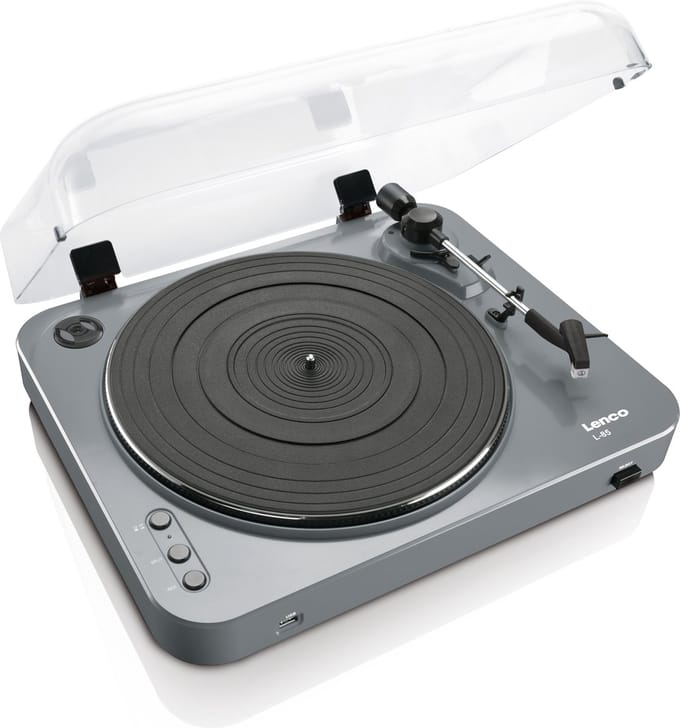 Lenco L-85 - turntable with digital recorder - Platenspeler Grijs