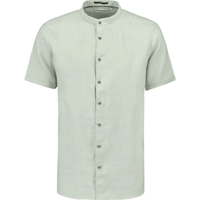 No Excess Shirt short sleeve granddad solid w mint