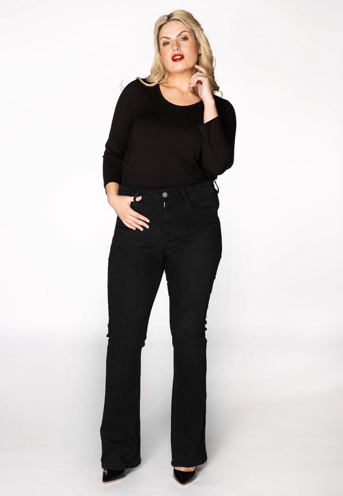 YOEK Dames Jeans Flare Fit