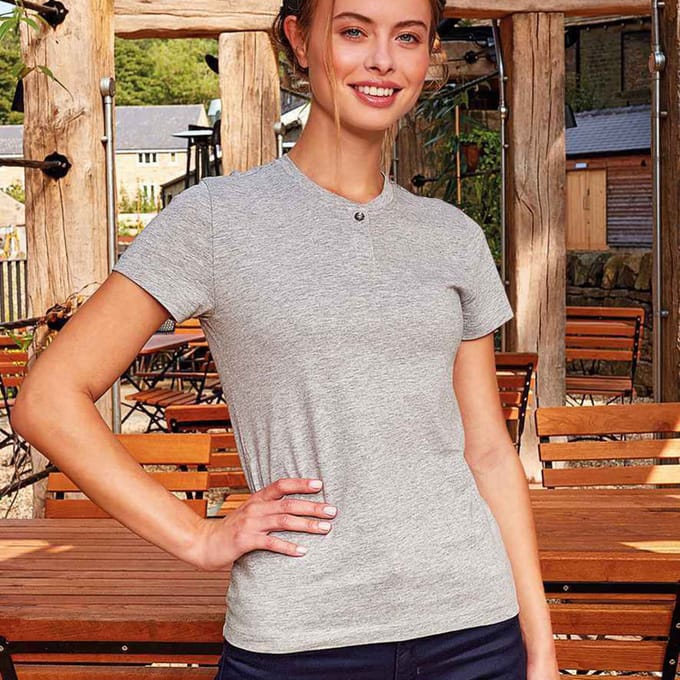 Premier Dames/dames Comis Marl Duurzaam T-shirt (Grijs)