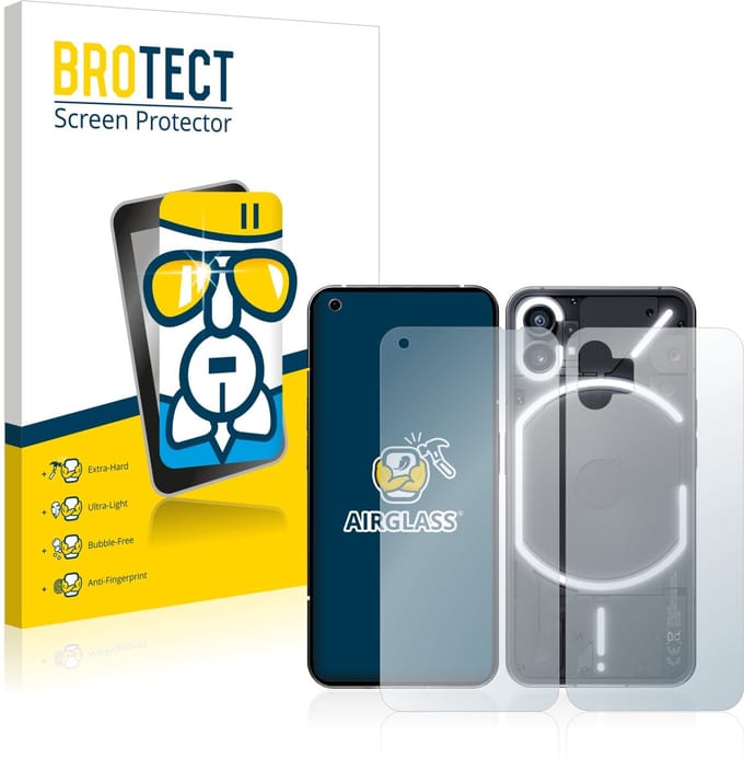 Screenprotector voor Nothing Phone (1) (Voor+Achter) Beschermglas transparant