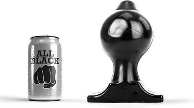 All Black - Big Boy Buttplug - 5 maten - Zwart