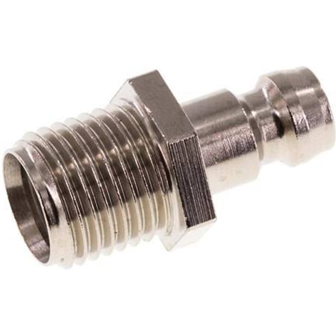Messing DN 6 Tempereerkoppeling Insteeknippel G 1/4 inch Buitendraad Dubbele afsluiting