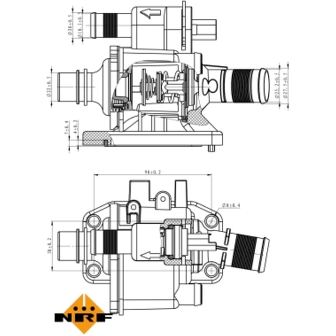 Thermostaat, koelvloeistof NRF 725058