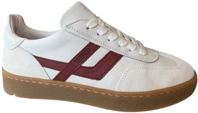 LLoyd Brava Sneakers Wit met Rood Leer Dames - Wit/Rood - 41