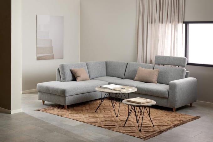 Giga Living Salontafel Hermanson - 80x80x46,2cm - Grijs Marmer