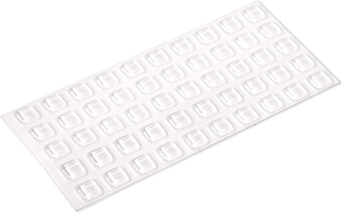 55 Zelfklevende Stootbuffers Vierkant 10x10mm Transparant Hoge Kwaliteit